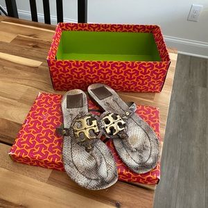 Tory Burch Miller Sandal Snake Print